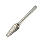 6x16x50x6mm (Dbl Cut) L Shape Ball Nosed Cone - Carbide Burr