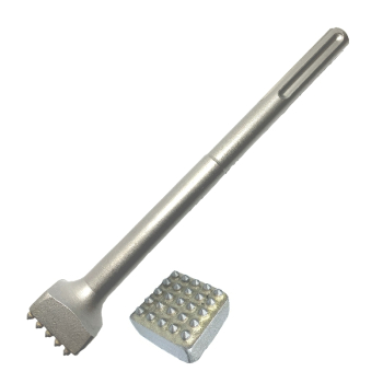 SDSMax Bush Hammer Head Tool 280mm o/a TCT 25 PT 40mmSQ Pad