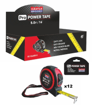 5.0mtr/16ft Pro Power Tape Measure 12Per Disp/Box ml/imp