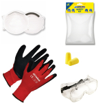 Safety Kit-Latex Gloves 9(L) FFP2 x1,Goggles,Ear Plugs 1PR