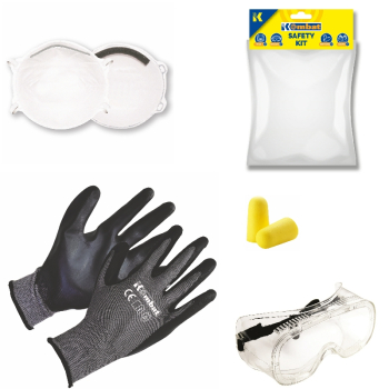 Safety Kit-Nitrile Glove10(XL) FFP2 x1,Goggles,Ear Plugs 1PR